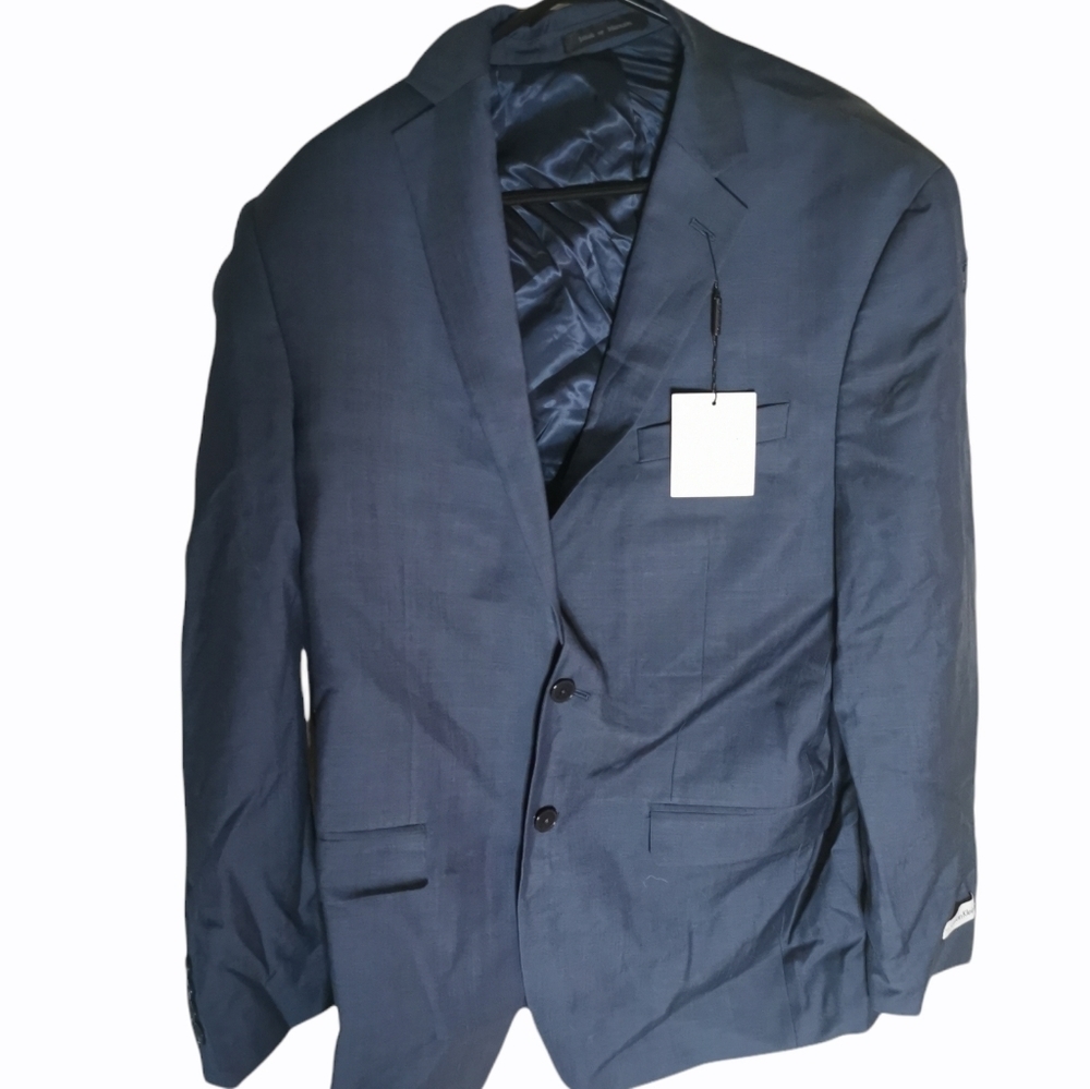 CALVIN Klein Mens Vested Two Button Blazer Jacket - Picture 1 of 4
